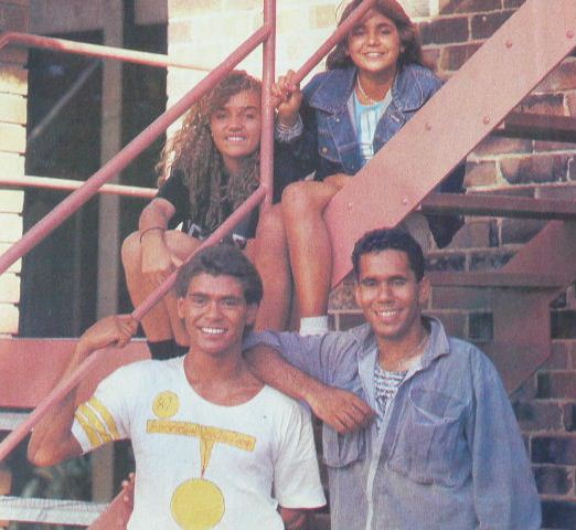 Tranby College students on archeology site visit west Sydney, 1980's